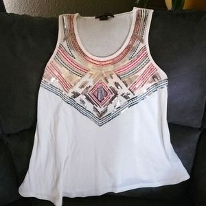 Embellished Rock and roll cowgirl tank size medium never worn.